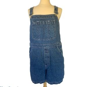 Gap Factory Store Overalls Denim Shortalls Size XL